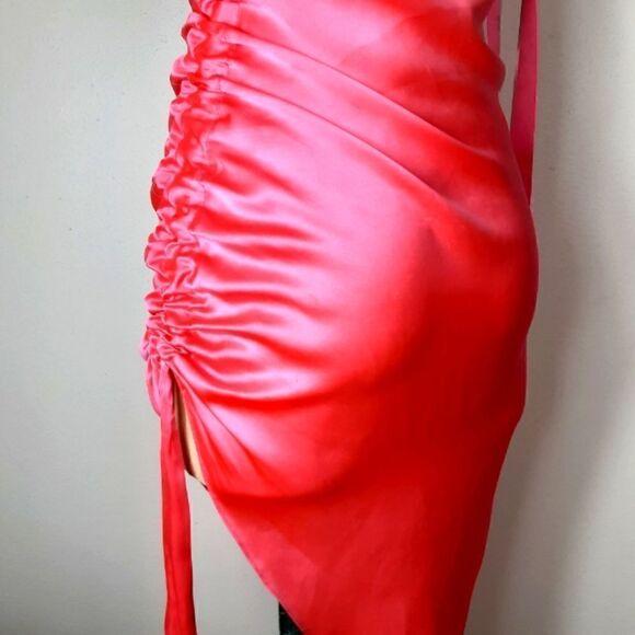 Amanda Uprichard Maryclare Dress in Fluro Pink size Small - Picture 4 of 16